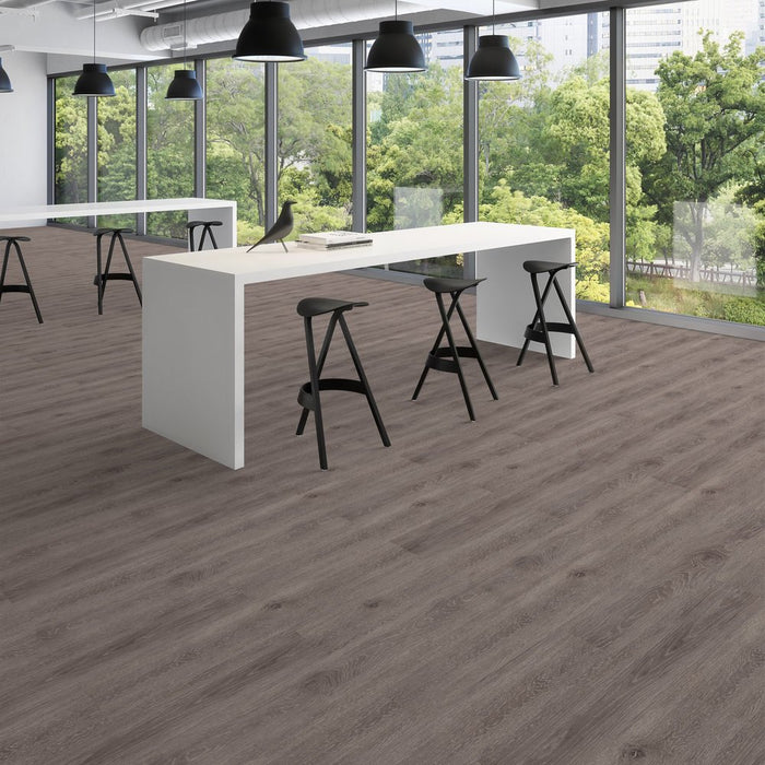 Patcraft - Crossover LL - 7 in. x 48 in. Luxury Vinyl - Woodland floor installation