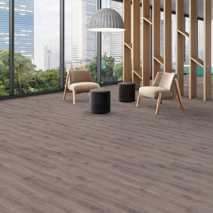 Patcraft - Crossover LL - 7 in. x 48 in. Luxury Vinyl - Woodland floor installation