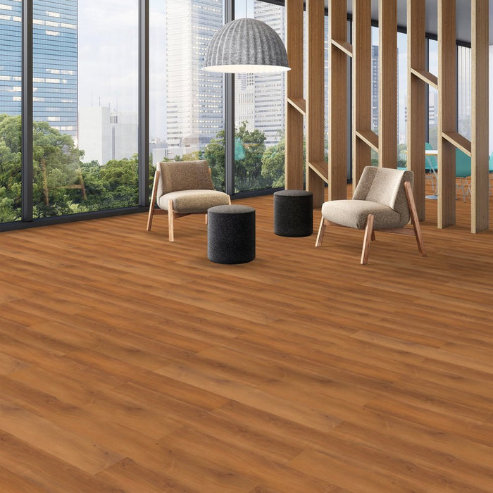 Patcraft - Crossover LL - 7 in. x 48 in. Luxury Vinyl - Spiced Cherry floor installation