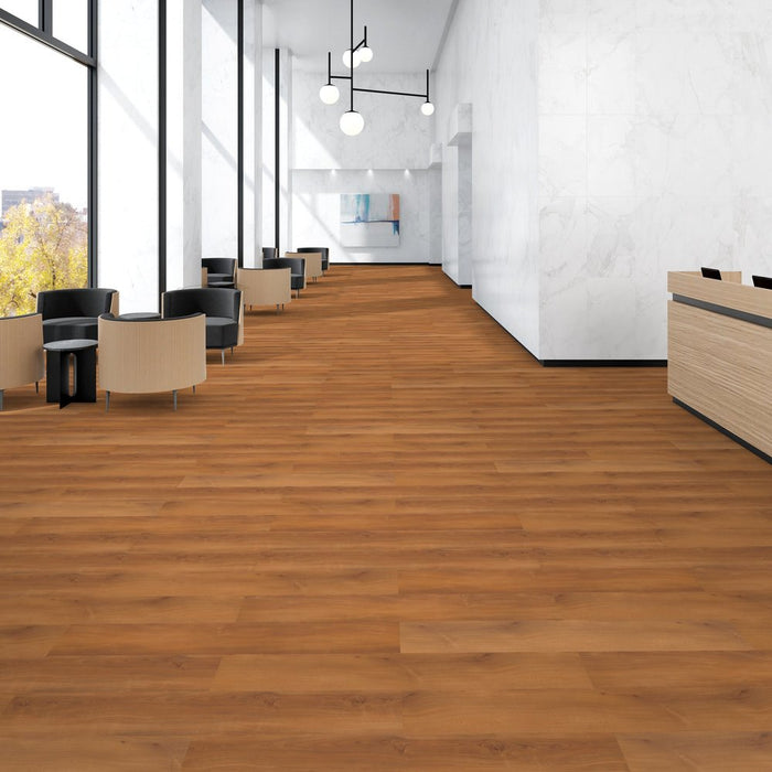 Patcraft - Crossover LL - 7 in. x 48 in. Luxury Vinyl - Spiced Cherry floor installation
