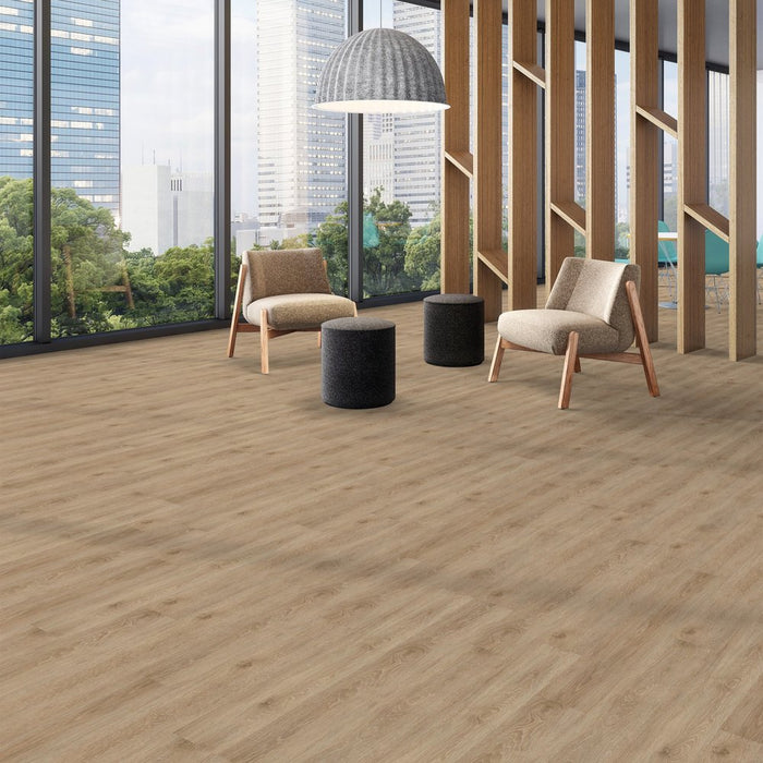 Patcraft - Crossover Click - 7 in. x 48 in. Luxury Vinyl - Beachscape floor installation