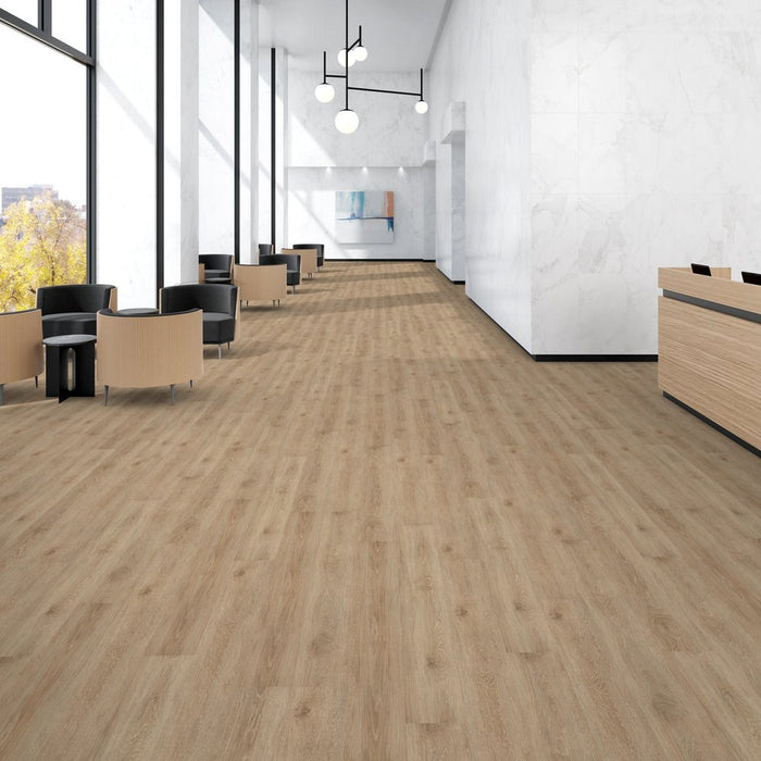 Patcraft - Crossover Click - 7 in. x 48 in. Luxury Vinyl - Beachscape floor installation