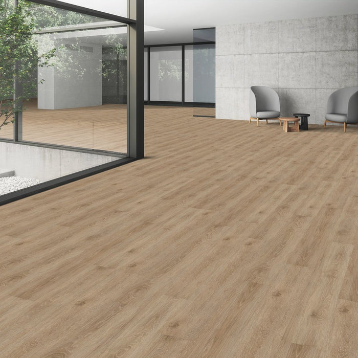 Patcraft - Crossover Click - 7 in. x 48 in. Luxury Vinyl - Beachscape floor installation