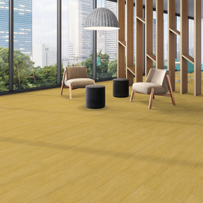 Patcraft - Crossover Click - 7 in. x 48 in. Luxury Vinyl - Sunlit floor installation