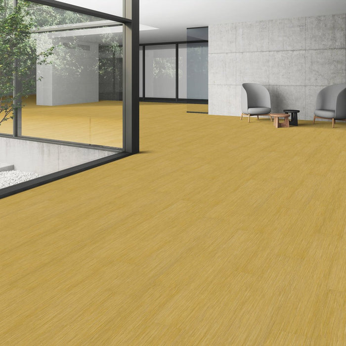 Patcraft - Crossover Click - 7 in. x 48 in. Luxury Vinyl - Sunlit floor installation