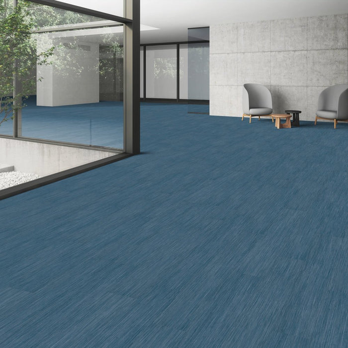 Patcraft - Crossover Click - 7 in. x 48 in. Luxury Vinyl - Oasis floor installation
