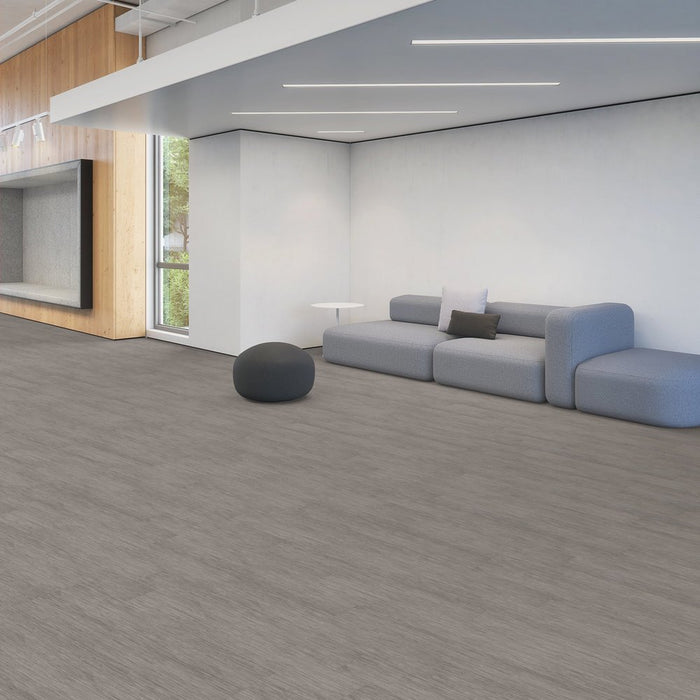 Patcraft - Crossover Click - 7 in. x 48 in. Luxury Vinyl - Haze floor installation