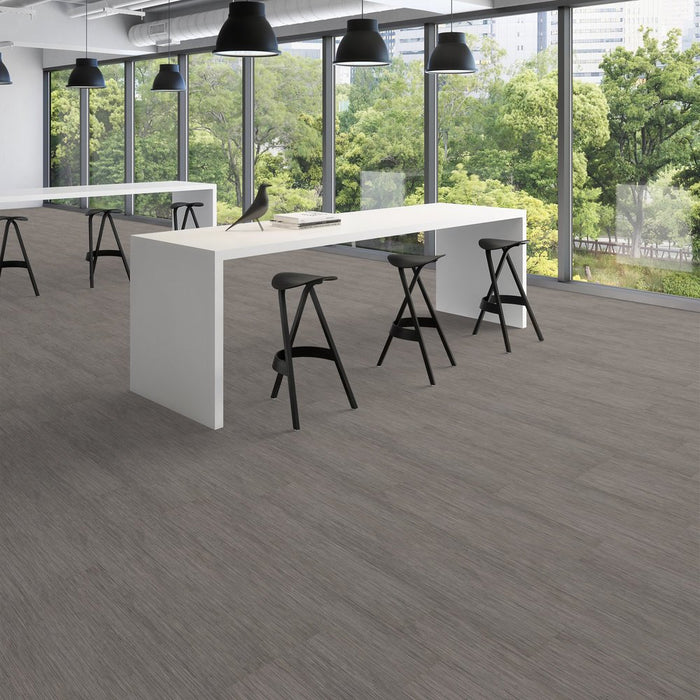 Patcraft - Crossover Click - 7 in. x 48 in. Luxury Vinyl - Haze floor installation