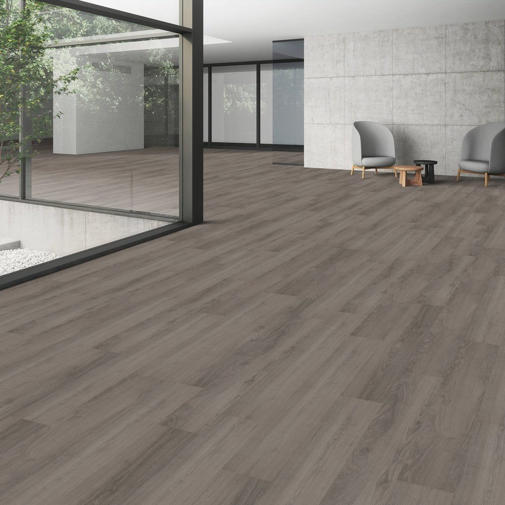 Patcraft - Crossover Click - 7 in. x 48 in. Luxury Vinyl - Heron floor installation