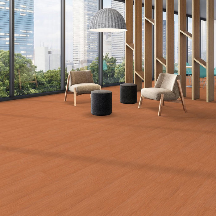 Patcraft - Crossover Click - 7 in. x 48 in. Luxury Vinyl - Citrus floor installation
