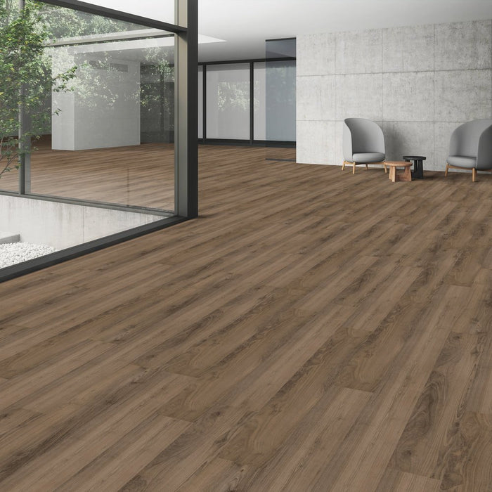Patcraft - Crossover Click - 7 in. x 48 in. Luxury Vinyl - Smokey Taupe floor installation