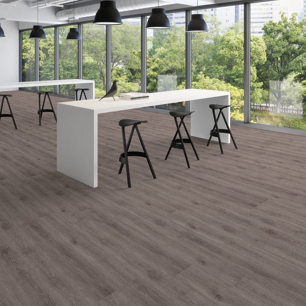 Patcraft - Crossover Click - 7 in. x 48 in. Luxury Vinyl - Woodland floor installation