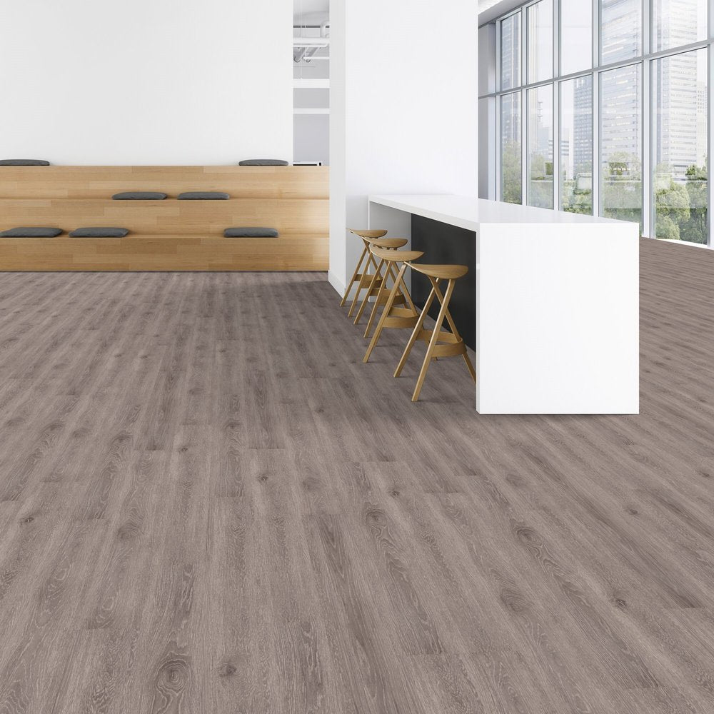Patcraft - Crossover Click - 7 in. x 48 in. Luxury Vinyl - Woodland floor installation