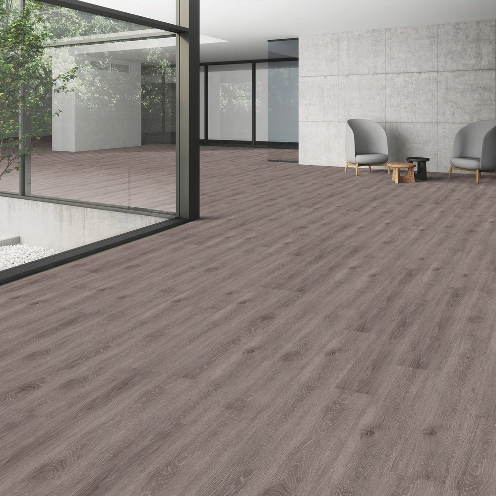 Patcraft - Crossover Click - 7 in. x 48 in. Luxury Vinyl - Woodland floor installation