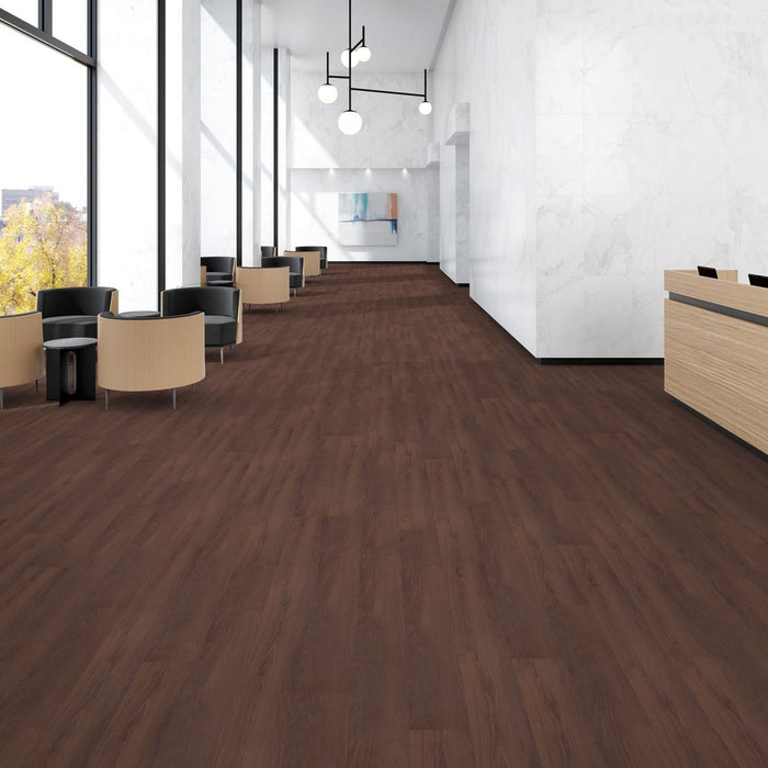 Patcraft - Crossover Click - 7 in. x 48 in. Luxury Vinyl - Lodge floor installation