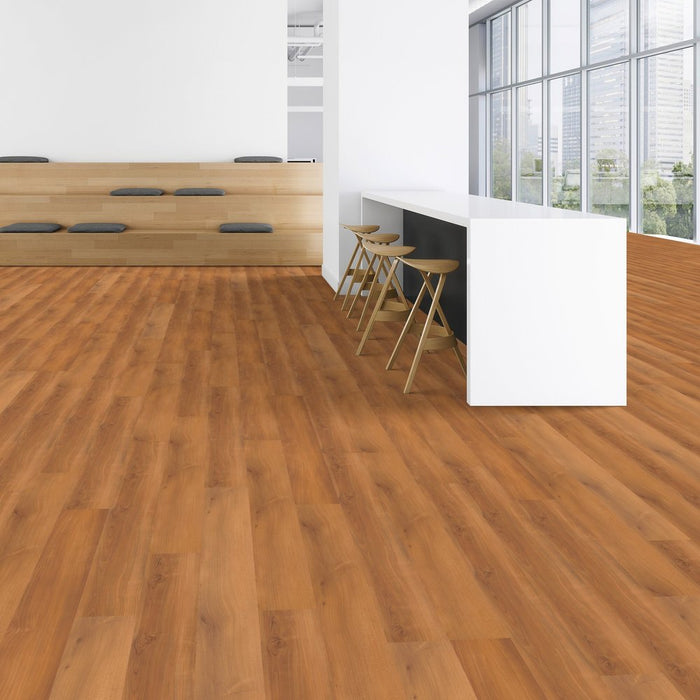 Patcraft - Crossover Click - 7 in. x 48 in. Luxury Vinyl - Spiced Cherry floor installation