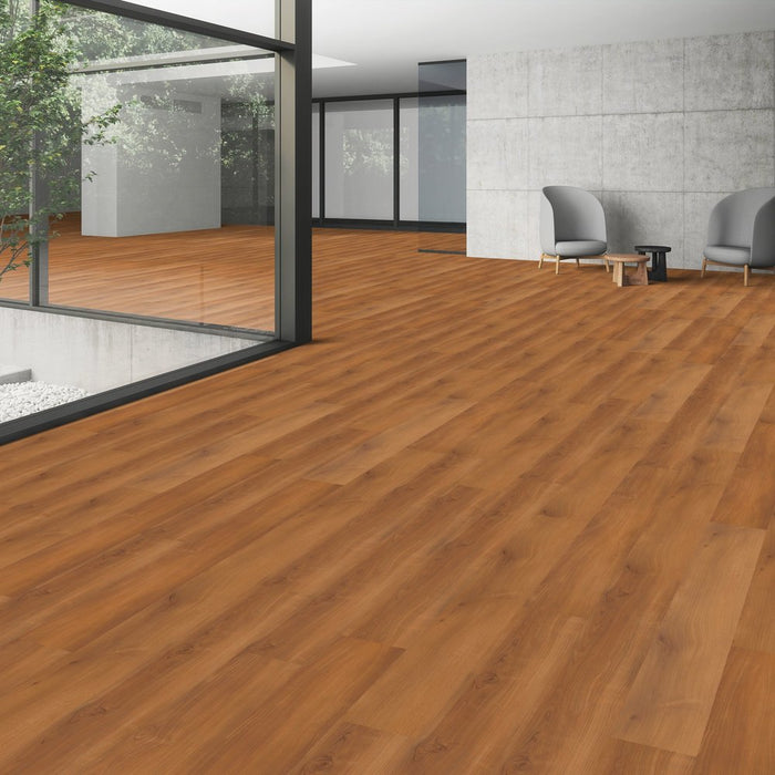 Patcraft - Crossover Click - 7 in. x 48 in. Luxury Vinyl - Spiced Cherry floor installation