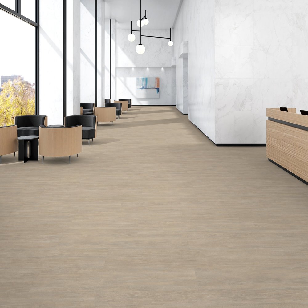 Patcraft - Eco System - Enrich Plank - 10 in. x 60 in. Luxury Vinyl - Meditate floor installation