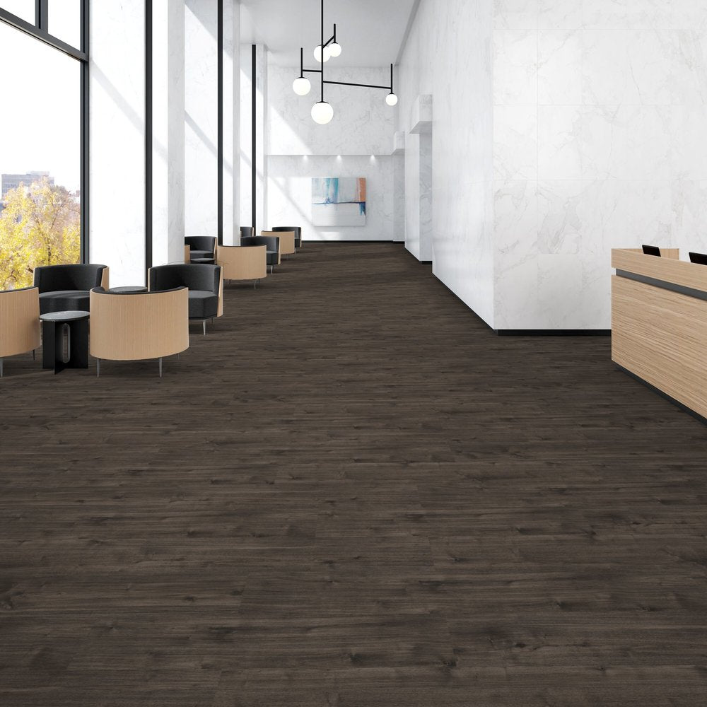 Patcraft - Eco System - Enrich Plank - 10 in. x 60 in. Luxury Vinyl - Enlighten floor installation