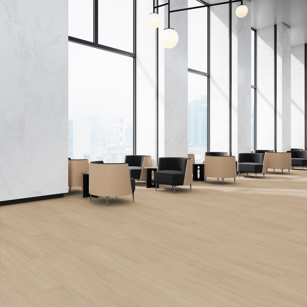 Patcraft - Eco System - Enrich Plank - 10 in. x 60 in. Luxury Vinyl - Motivate floor installation