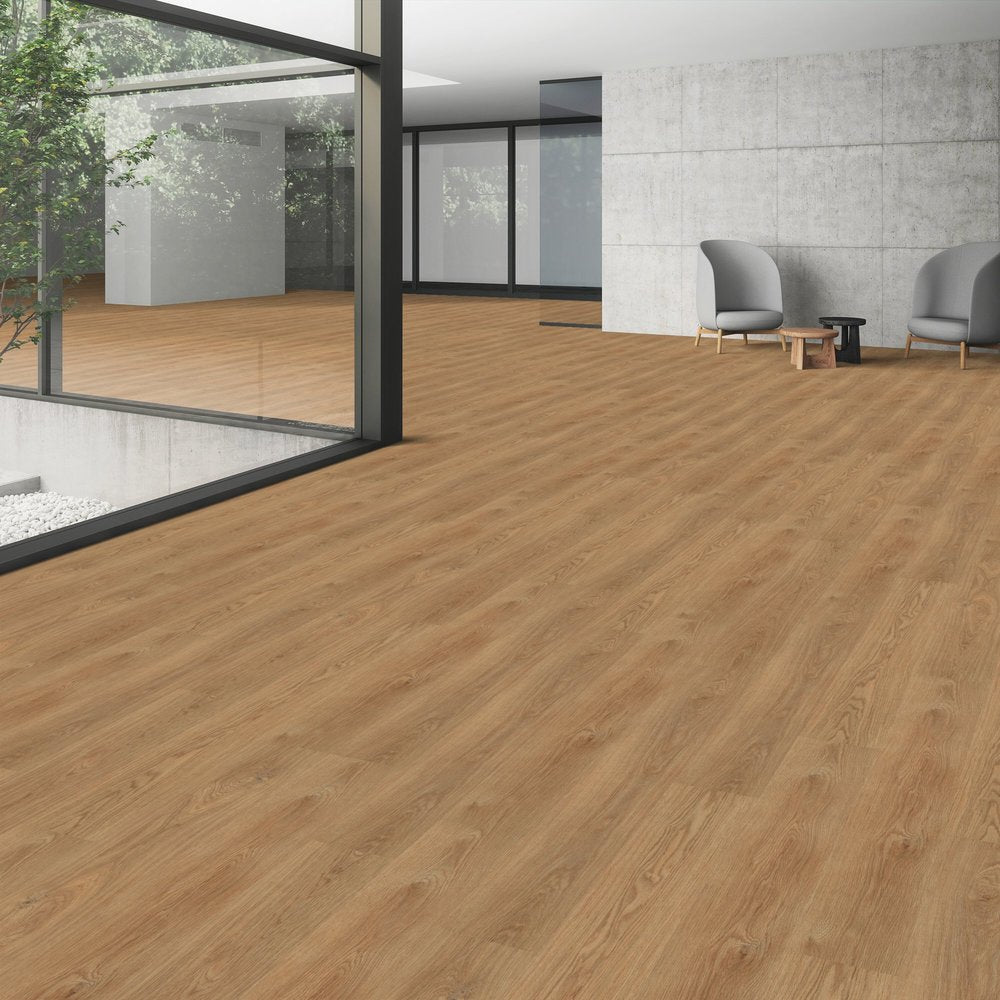 Patcraft - Click Refresh - 7 in. x 48 in. Luxury Vinyl - Honey Oak floor installation