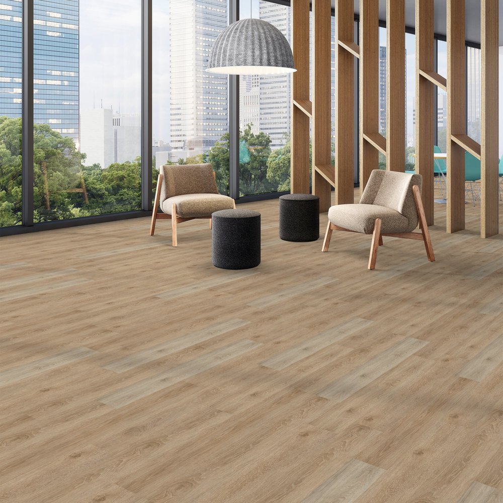 Patcraft - Click Refresh - 7 in. x 48 in. Luxury Vinyl - Beachscape floor installation