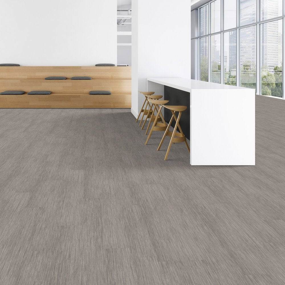 Patcraft - Click Refresh - 7 in. x 48 in. Luxury Vinyl - Haze floor installation