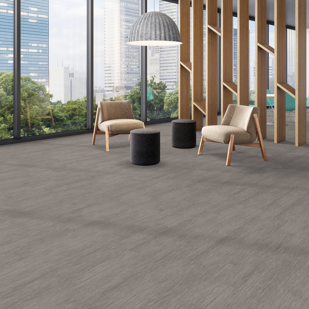 Patcraft - Click Refresh - 7 in. x 48 in. Luxury Vinyl - Haze floor installation