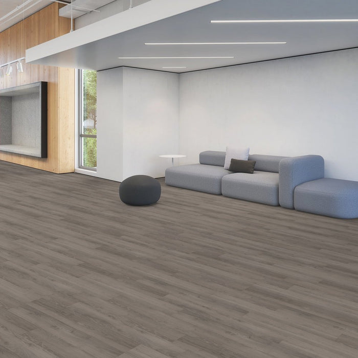 Patcraft - Click Refresh - 7 in. x 48 in. Luxury Vinyl - Heron floor installation