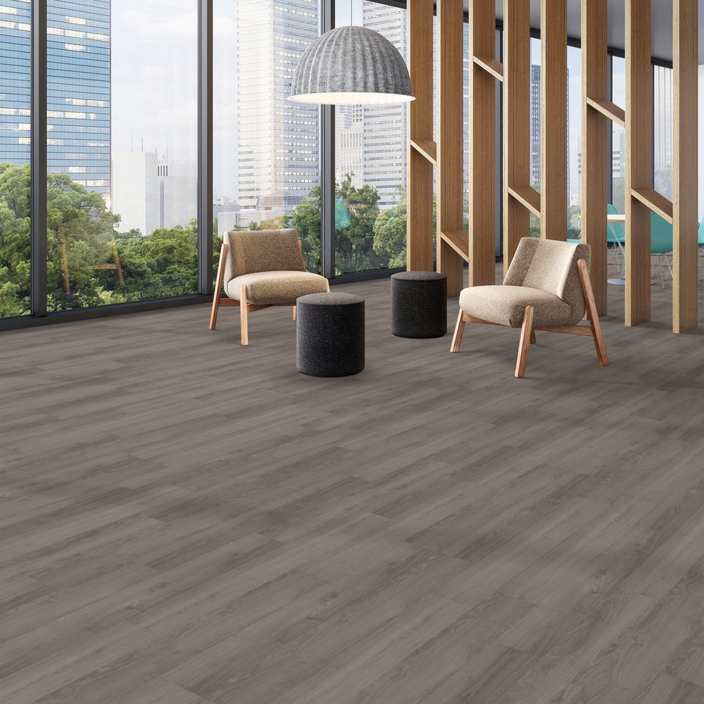 Patcraft - Click Refresh - 7 in. x 48 in. Luxury Vinyl - Heron floor installation