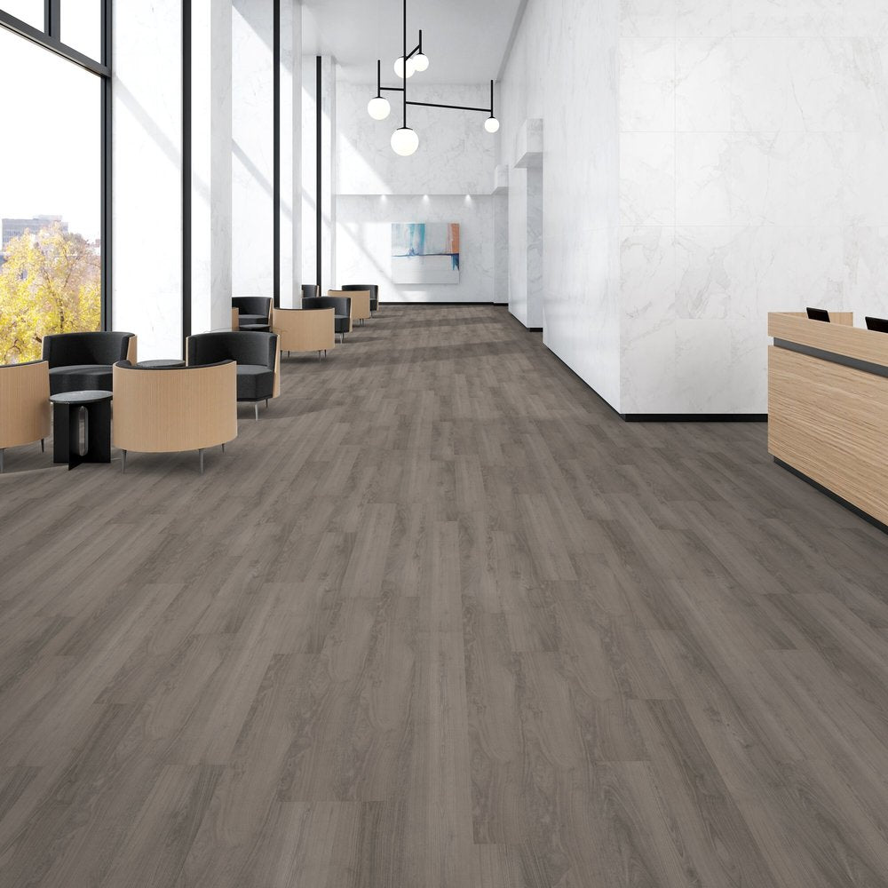 Patcraft - Click Refresh - 7 in. x 48 in. Luxury Vinyl - Heron floor installation