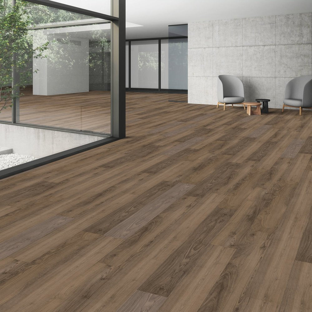 Patcraft - Click Refresh - 7 in. x 48 in. Luxury Vinyl - Smokey Taupe floor installation