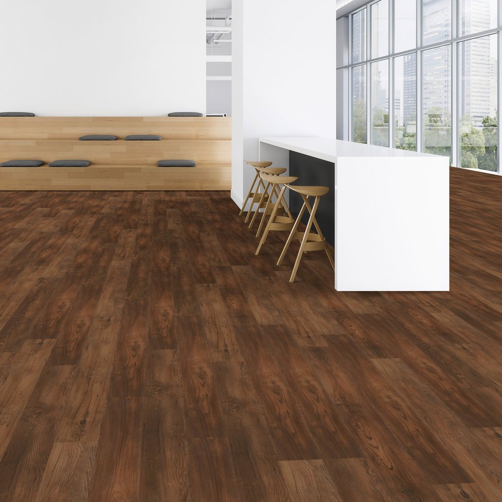 Patcraft - Click Refresh - 7 in. x 48 in. Luxury Vinyl - Toast floor installation