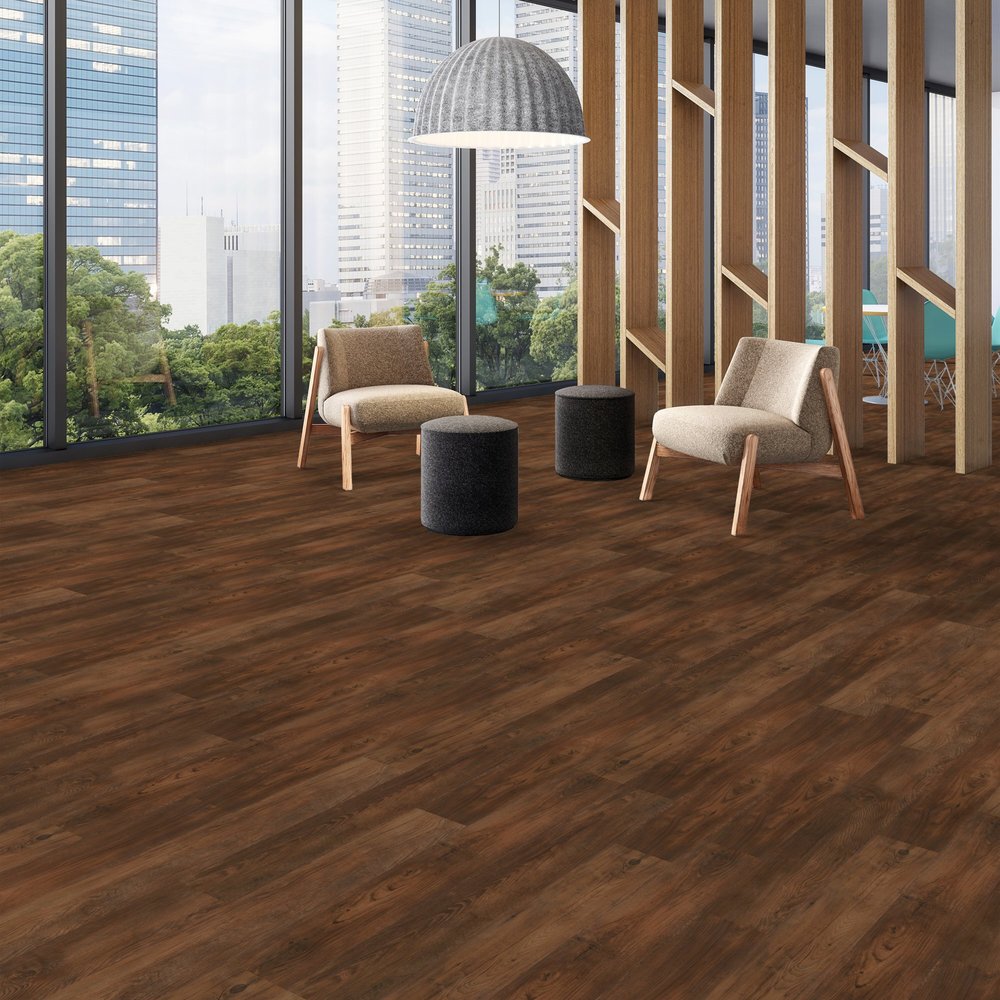 Patcraft - Click Refresh - 7 in. x 48 in. Luxury Vinyl - Toast floor installation