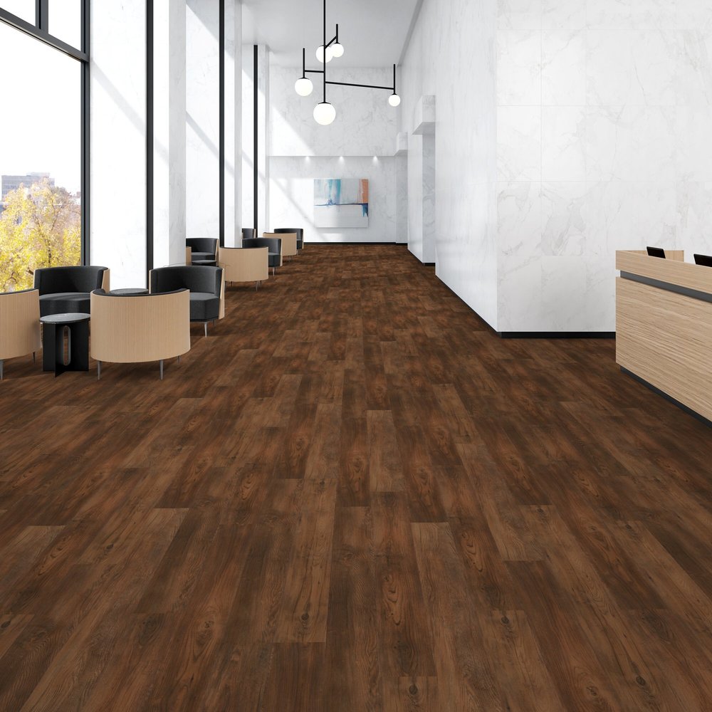 Patcraft - Click Refresh - 7 in. x 48 in. Luxury Vinyl - Toast floor installation