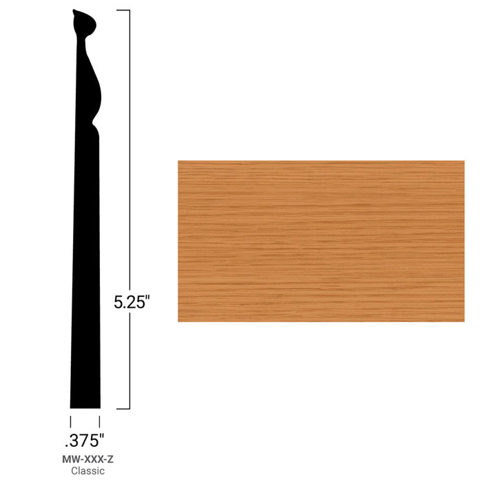 Johnsonite Commercial - Masquerade - 5.25 in. Rubber Wall Base - Classic Honey Oak
