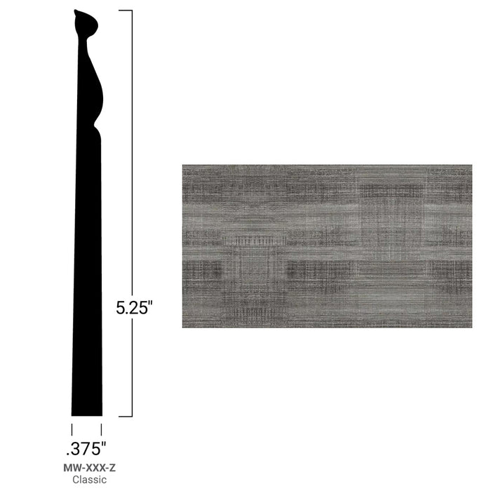 Johnsonite Commercial - Masquerade - 5.25 in. Rubber Wall Base - Classic Metastone Ferro
