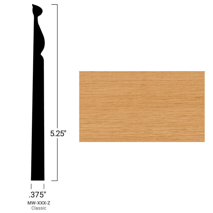 Johnsonite Commercial - Masquerade - 5.25 in. Rubber Wall Base - Classic Midline Beech