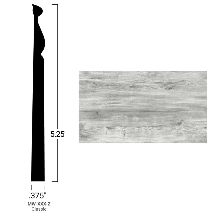 Johnsonite Commercial - Masquerade - 5.25 in. Rubber Wall Base - Classic Native Pine Blanched Grey