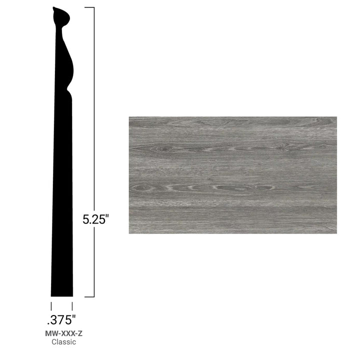 Johnsonite Commercial - Masquerade - 5.25 in. Rubber Wall Base - Classic Seasoned Oak Peppercorn