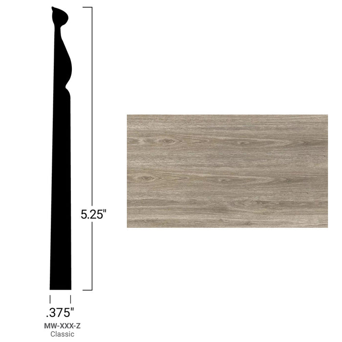 Johnsonite Commercial - Masquerade - 5.25 in. Rubber Wall Base - Classic Seasoned Oak Scout