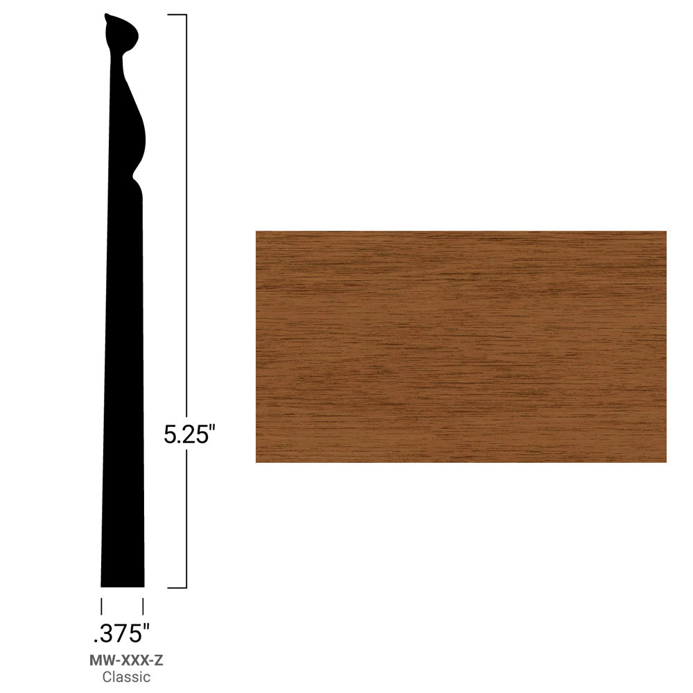 Johnsonite Commercial - Masquerade - 5.25 in. Rubber Wall Base - Classic Smoked Walnut