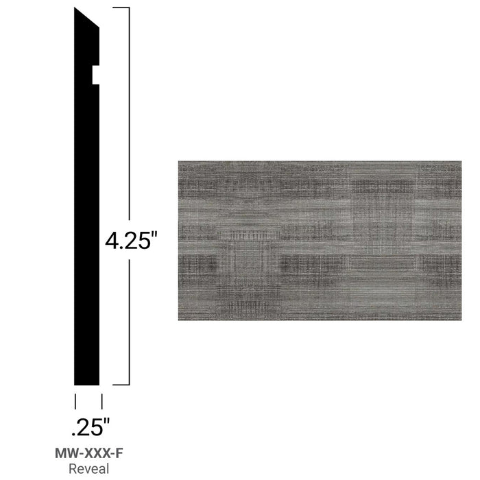 Johnsonite Commercial - Masquerade - 4.25 in. Rubber Wall Base - Reveal Metastone Ferro