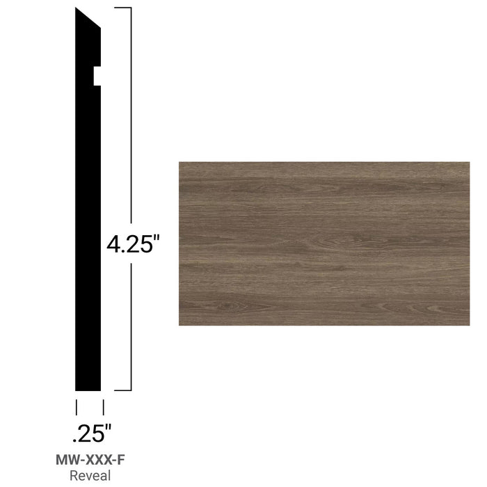Johnsonite Commercial - Masquerade - 4.25 in. Rubber Wall Base - Reveal Seasoned Oak Falcon