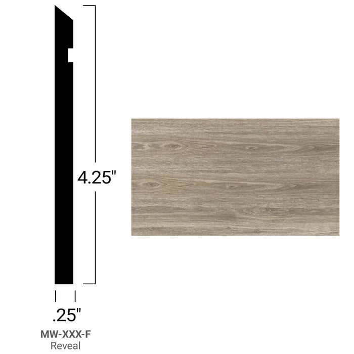 Johnsonite Commercial - Masquerade - 4.25 in. Rubber Wall Base - Reveal Seasoned Oak Scout