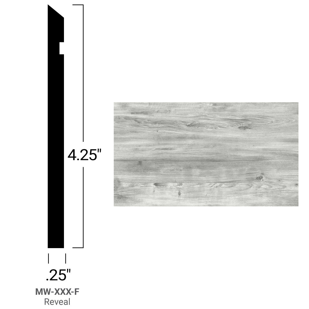 Johnsonite Commercial - Masquerade - 4.25 in. Rubber Wall Base - Reveal Native Pine Blanched Grey