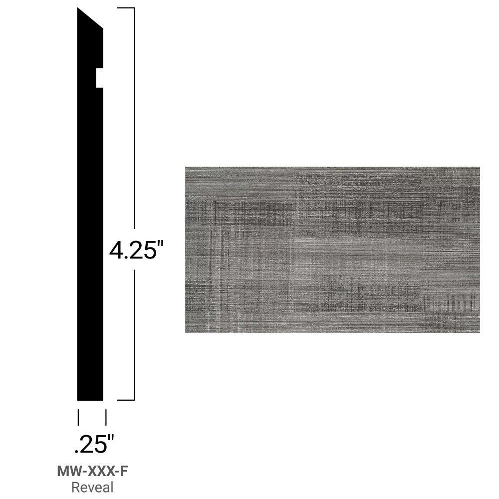 Johnsonite Commercial - Masquerade - 4.25 in. Rubber Wall Base - Reveal Texmode Charcoal