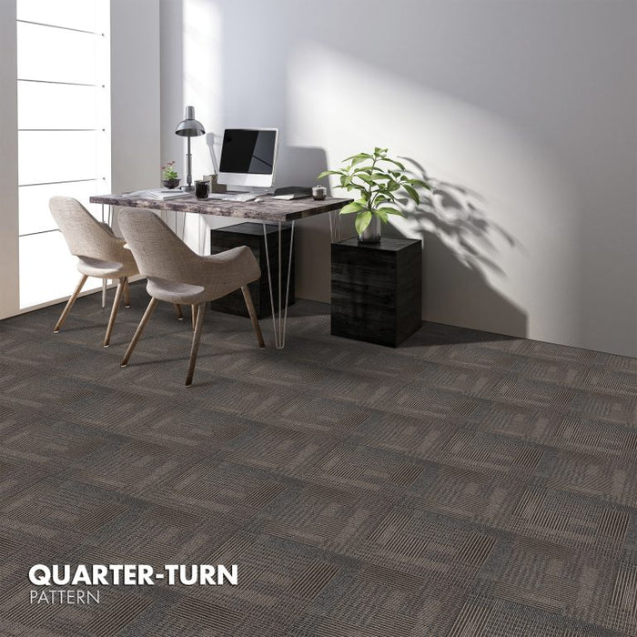 Kraus - Rhone - Commercial Carpet Tile - Graphite Room Scene