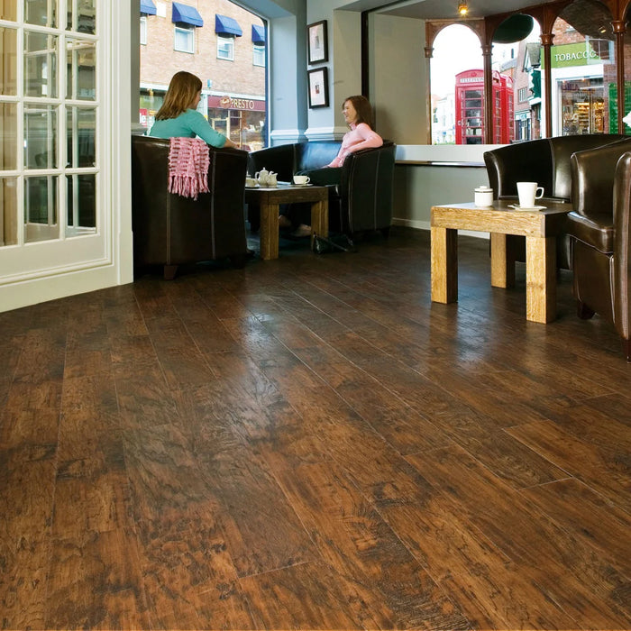 Karndean - Art Select 36" x 6" Glue Down Commercial Vinyl - Hickory Paprika Room scene