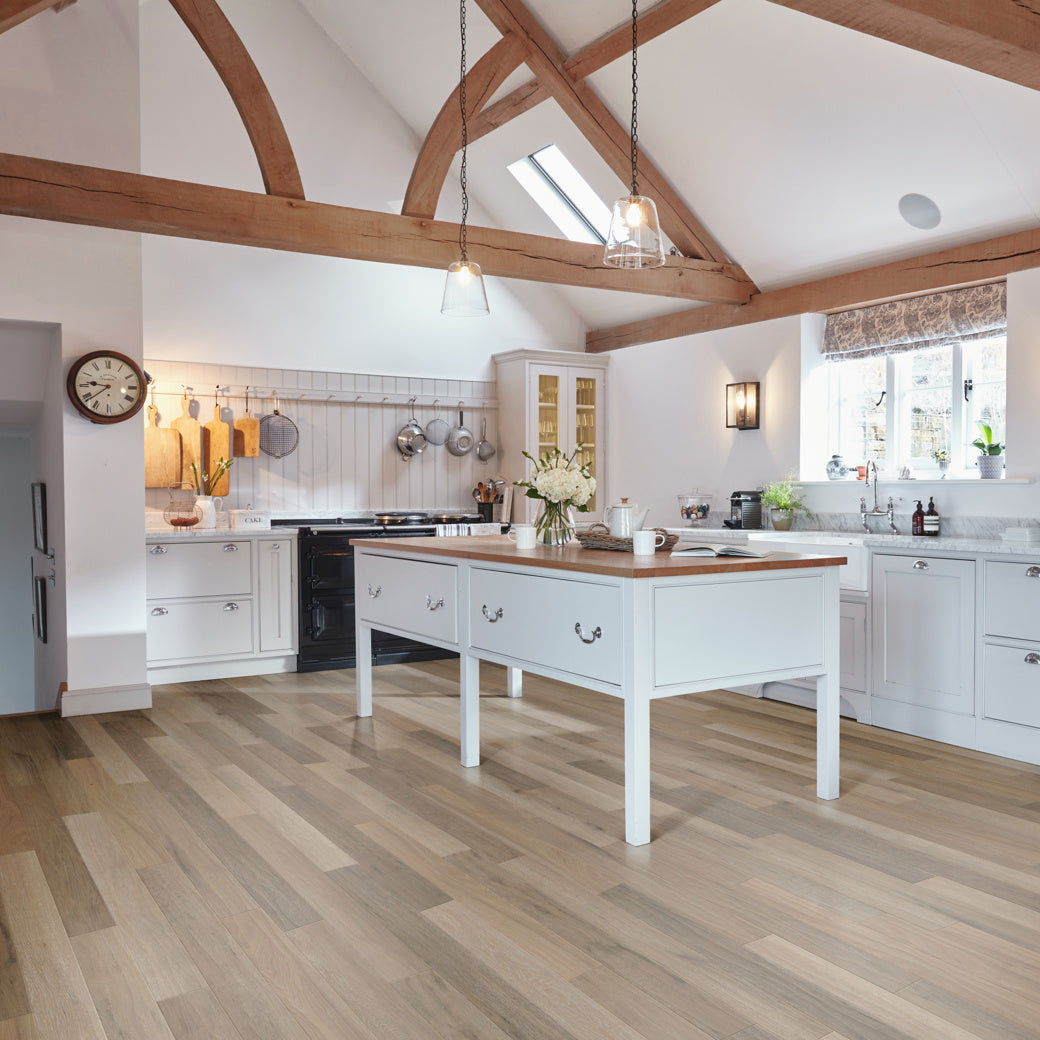 Karndean - Art Select 48&quot; x 4.5&quot; Glue Down Commercial Vinyl - Canterbury Ash Installed